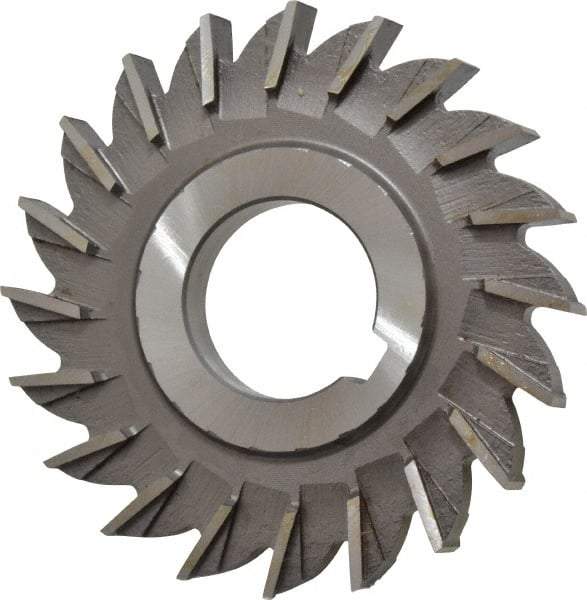 Made in USA - 3" Diam x 11/32" Width of Cut, 20 Teeth, High Speed Steel Side Milling Cutter - Straight Teeth, Uncoated - Caliber Tooling