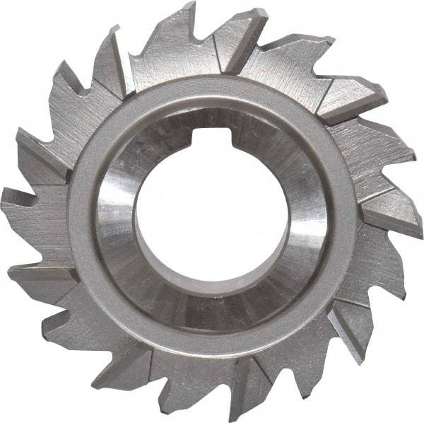 Made in USA - 2-3/4" Diam x 3/8" Width of Cut, 18 Teeth, High Speed Steel Side Milling Cutter - Staggered Teeth, Uncoated - Caliber Tooling