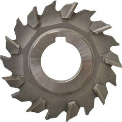 Made in USA - 3" Diam x 5/16" Width of Cut, 18 Teeth, High Speed Steel Side Milling Cutter - Staggered Teeth, Uncoated - Caliber Tooling