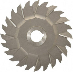 Made in USA - 6" Diam x 5/16" Width of Cut, 24 Teeth, High Speed Steel Side Milling Cutter - Staggered Teeth, Uncoated - Caliber Tooling