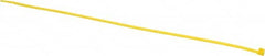 Made in USA - 14-1/4" Long Yellow Nylon Standard Cable Tie - 50 Lb Tensile Strength, 1.32mm Thick, 4" Max Bundle Diam - Caliber Tooling