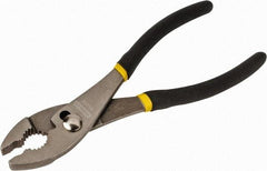 Stanley - 8" OAL, 1-45/64" Jaw Length, Slip Joint Pliers - 2 Positions, Serrated Jaw, Slip Joint Head, Slip Joint Plier Tool, Serrated Pipe Jaw - Caliber Tooling