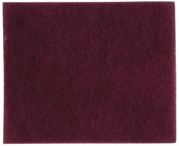 Ability One - 11-1/6" Long x 9" Wide x 1/4" Thick Cleansing Pad - Light-Duty, Maroon - Caliber Tooling