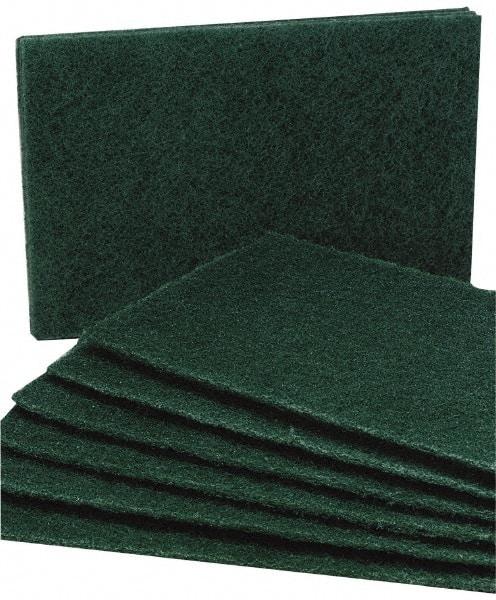 Ability One - 9-1/2" Long x 6" Wide x 1/4" Thick Sponge - Medium-Duty, Green - Caliber Tooling