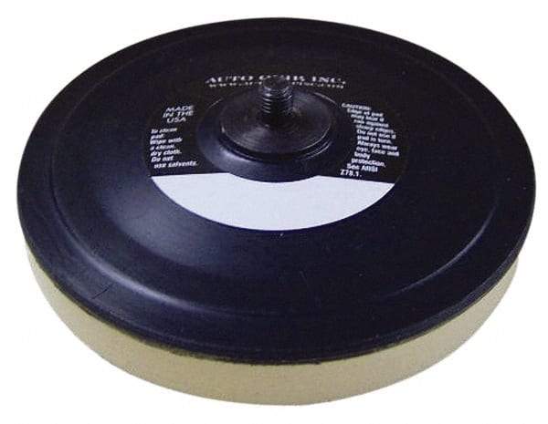 AutoQuip - 6" Diam Hook & Loop Disc Backing Pad - Medium Density, 10,000 RPM - Caliber Tooling