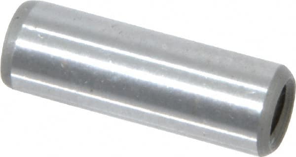 Jergens - 1/4" Diam x 3/4" Pin Length Alloy Steel Pull Out Dowel Pin - C 47-58 & C 60-64 (Surface) Hardness, 1 Beveled & 1 Threaded End - Caliber Tooling