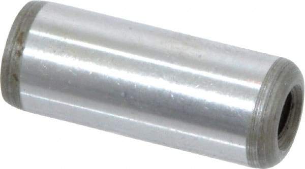 Jergens - 1/2" Diam x 1-1/4" Pin Length Alloy Steel Pull Out Dowel Pin - C 47-58 & C 60-64 (Surface) Hardness, 1 Beveled & 1 Threaded End - Caliber Tooling