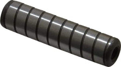 Jergens - 1/2" Diam x 2" Pin Length Alloy Steel Grooved Dowel Pin - C 47-58 & C 60-64 (Surface) Hardness, 1 Beveled & 1 Threaded End - Caliber Tooling