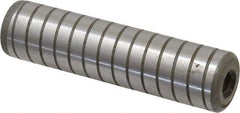 Jergens - 3/4" Diam x 3" Pin Length Alloy Steel Grooved Dowel Pin - C 47-58 & C 60-64 (Surface) Hardness, 1 Beveled & 1 Threaded End - Caliber Tooling