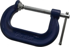 Gibraltar - Regular-Duty 3" Max Opening, 2-3/8" Throat Depth, Forged Steel Standard C-Clamp - 3,500 Lb Capacity, 0" Min Opening, Deep Throat - Caliber Tooling