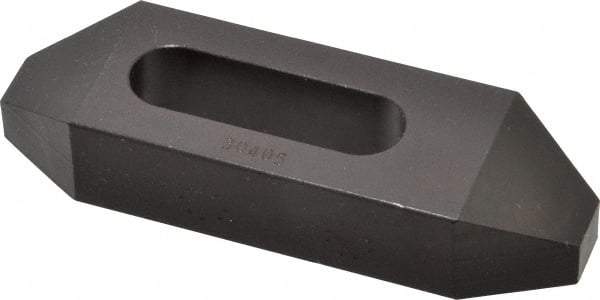 Gibraltar - 1/2" Stud, Steel, Plain Strap Clamp - 1-5/16" Travel, 4" OAL x 1-1/4" Wide x 3/4" High, Black Oxide Finish, Tapered Nose - Caliber Tooling