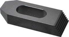 Gibraltar - 3/4" Stud, Steel, Serrated Strap Clamp - 1-1/16" Travel, 4" OAL x 1-1/2" Wide x 3/4" High, Black Oxide Finish, Tapered Nose - Caliber Tooling