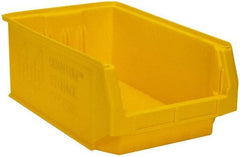 Quantum Storage - 90 Lb. Load Capacity, 19-3/4" Deep, Yellow Polyethylene Hopper Stacking Bin - 7-7/8" High x 12-3/8" Wide x 19-3/4" Long - Caliber Tooling