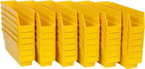 Quantum Storage - 50 Lb. Load Capacity, 11-5/8" Deep, Yellow Polypropylene Hopper Shelf Bin - 4" High x 2-3/4" Wide x 11-5/8" Long - Caliber Tooling