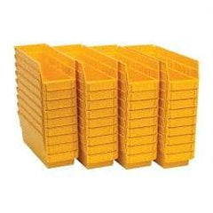 Quantum Storage - 50 Lb. Load Capacity, 11-5/8" Deep, Yellow Polypropylene Hopper Shelf Bin - 4" High x 4-1/8" Wide x 11-5/8" Long - Caliber Tooling