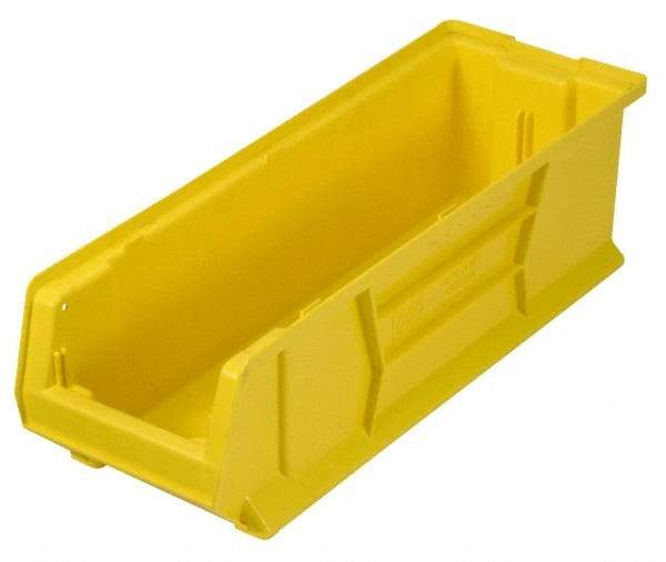 Quantum Storage - 100 Lb. Load Capacity, 23-7/8" Deep, Yellow Polypropylene Hopper Stacking Bin - 7" High x 8-1/4" Wide x 23-7/8" Long - Caliber Tooling