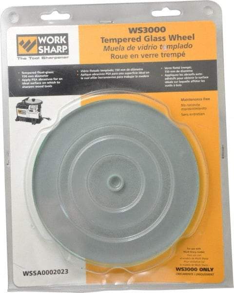 Work Sharp - 6 Inch Outside Diameter 150 mm Tempered Glass Wheel - Work Sharp 3000 Machine Compatible - Caliber Tooling