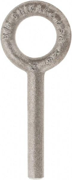 Gibraltar - Steel, Fixed Blank Lifting Eye Bolt - 2-1/2" Shank, No Shoulder - Caliber Tooling