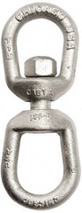 Gibraltar - 3, 600 Lbs. Load Limit, 6-3/8 Inches Long x 1/2 Inch Diameter Oval Eye Swivel - 1-1/2 Inch Inside Width, 2-1/2 Inch Outside Width, 5/8 Inch Pin Diameter, 5-3/8 Inch Reach, 2 Inch Lower Eye Inside Height, 1-3/16 Inch Upper Eye Inside Height - Caliber Tooling