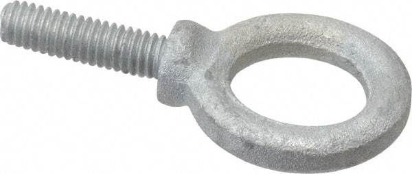 Gibraltar - 900 Lb Capacity, Forged Steel, 5/16-18 Thread, Fixed Lifting Eye Bolt - Fully Threaded, 1-1/8" Shank, 1-1/8" Thread Length, Shoulder - Caliber Tooling