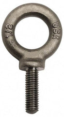 Gibraltar - 4,000 Lb Capacity, Steel, 5/8-11 Thread, Lifting Eye Bolt - Fully Threaded, 2-1/2" Shank, 2-1/2" Thread Length, Shoulder - Caliber Tooling