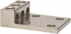 Thomas & Betts - 6 AWG Noninsulated Compression Connection Rectangle Ring Terminal - 1/2" Stud, 4-3/16" OAL x 2-13/16" Wide, Tin Plated Aluminum Contact - Caliber Tooling