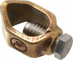 Thomas & Betts - 1/0 to 8 (Solid) AWG Compatible Single-Nut Rod Clamp - Copper Alloy, 2-13/64" OAL, CSA Certified, RoHS Compliant, UL Listed - Caliber Tooling