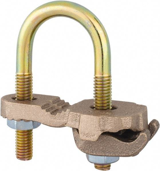 Thomas & Betts - 4 to 4/0 AWG Compatible U-bolt Rod Clamp - Bronze, CSA Certified, UL File E3060, UL Listed - Caliber Tooling