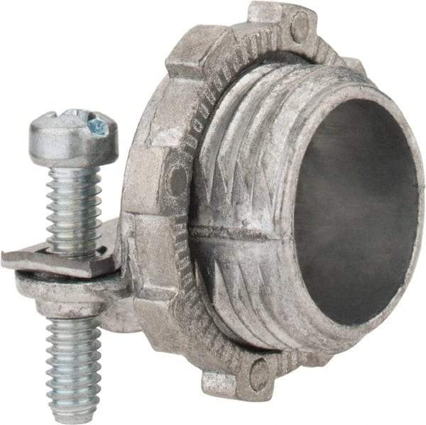 Thomas & Betts - 3/8" Trade, Die Cast Zinc Squeeze Clamp Straight Conduit Connector - Noninsulated - Caliber Tooling