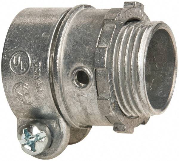 Thomas & Betts - 3/4" Trade, Die Cast Zinc Squeeze Clamp Straight FMC Conduit Connector - Noninsulated - Caliber Tooling