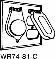 Thomas & Betts - Electrical Outlet Box Stainless Steel Weatherproof Cover - Includes Screw & Sealing Gasket - Caliber Tooling