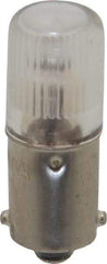 Value Collection - 0.07 Watt, Incandescent Miniature & Specialty T3-1/4 Lamp - Miniature Bayonet Base, 0.01 to 0.999 Equivalent Range, Warm (1,000 to 3,000), Dimmable, 1-1/4" OAL - Caliber Tooling