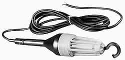 Made in USA - 13 Watt, Electric, Fluorescent Portable Hook Work Light - 50' Cord, 1 Head, 900 Lumens - Caliber Tooling