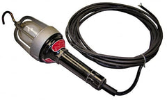 Made in USA - 100 Watt, Electric, Incandescent Portable Hook Work Light - 50' Cord, 1 Head, 900 Lumens - Caliber Tooling