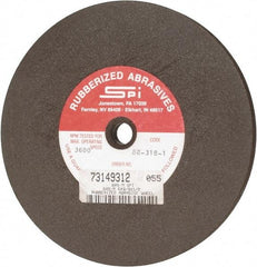 Made in USA - 6" Diam x 1/2" Hole x 3/8" Thick, 80 Grit Surface Grinding Wheel - Aluminum Oxide/Silicon Carbide Blend, Medium Grade, 3,600 Max RPM - Caliber Tooling