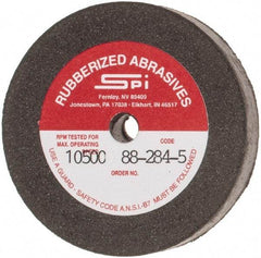 Made in USA - 2" Diam x 1/4" Hole x 3/8" Thick, 80 Grit Surface Grinding Wheel - Aluminum Oxide/Silicon Carbide Blend, Medium Grade, 10,500 Max RPM - Caliber Tooling