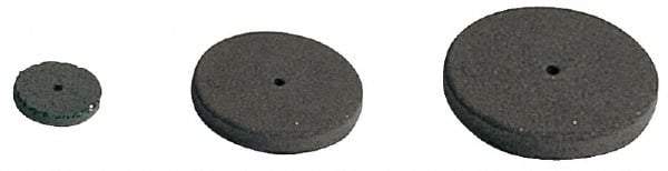 Made in USA - 1/2" Diam x 1/16" Hole x 1/8" Thick, 80 Grit Surface Grinding Wheel - Aluminum Oxide/Silicon Carbide Blend, Medium Grade, 24,000 Max RPM, No Recess - Caliber Tooling