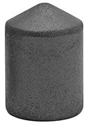 Made in USA - 7/8" Max Diam x 1-1/4" Long, Cone, Rubberized Point - Coarse Grade, Silicon Carbide, 1/4" Arbor Hole, Unmounted - Caliber Tooling