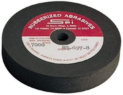 Made in USA - 3" Diam x 1/4" Hole x 1/4" Thick, 80 Grit Surface Grinding Wheel - Aluminum Oxide/Silicon Carbide Blend, Medium Grade, 7,000 Max RPM - Caliber Tooling