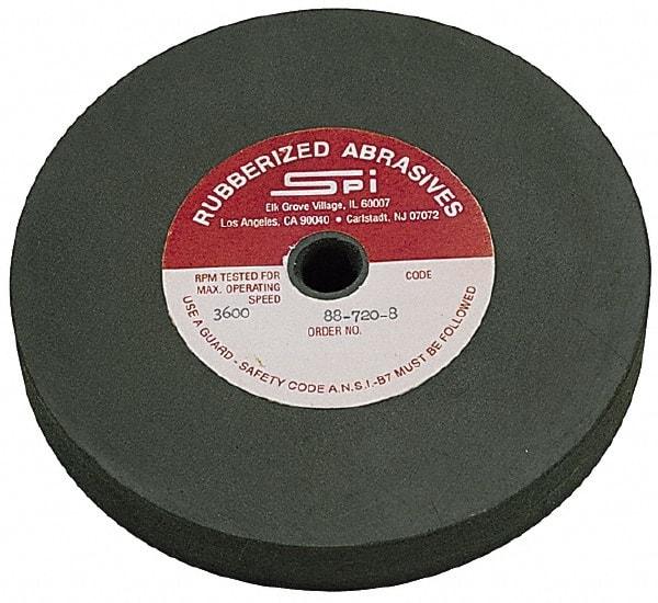 Made in USA - 8" Diam x 1/2" Hole x 3/8" Thick, 240 Grit Surface Grinding Wheel - Aluminum Oxide/Silicon Carbide Blend, Very Fine Grade, 2,600 Max RPM - Caliber Tooling