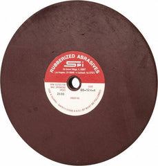 Made in USA - 8" Diam x 1/2" Hole x 1/2" Thick, 120 Grit Surface Grinding Wheel - Aluminum Oxide/Silicon Carbide Blend, Fine Grade, 2,600 Max RPM - Caliber Tooling