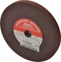 Made in USA - 6" Diam x 1/2" Hole x 1/2" Thick, 120 Grit Surface Grinding Wheel - Aluminum Oxide/Silicon Carbide Blend, Fine Grade, 3,500 Max RPM - Caliber Tooling