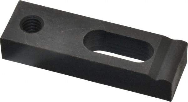 Gibraltar - 1/4" Stud, Medium Carbon Steel, Strap Clamp - 1/2" Travel, 2" OAL x 5/8" Wide x 3/8" High, Black Oxide Finish, Radius Nose - Caliber Tooling