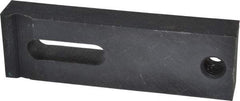 Gibraltar - 3/8" Stud, Medium Carbon Steel, Strap Clamp - 1" Travel, 4" OAL x 1-1/4" Wide x 5/8" High, Black Oxide Finish, Radius Nose - Caliber Tooling