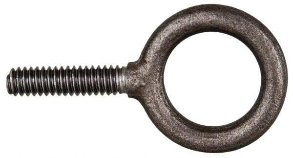 Gibraltar - 9,000 Lb Capacity, Steel, 1-14 Thread, Fixed Lifting Eye Bolt - Fully Threaded, 2-1/2" Shank, 2-1/2" Thread Length, Shoulder - Caliber Tooling