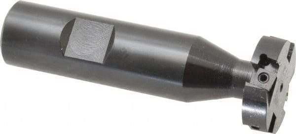 Cutting Tool Technologies - 5/16 Inch Cutting Width, 1.14 Inch Cutting Diameter, 4 Cutter Inserts, 3/4 Inch Shank Diameter, 1215 Insert Style, Indexable Keyseat Cutter - Inch Long Shank - Caliber Tooling