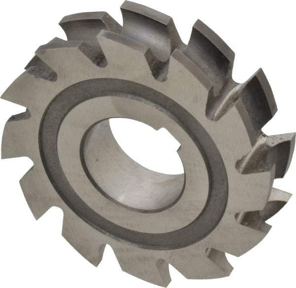 Made in USA - 3/16" Radius, 3/8" Circle Diam, 2-3/4" Diam x 0.635" Wide Cut, High Speed Steel Concave Radius Cutter - 2-3/4" OAL, Arbor Connection, Uncoated, Form Relieved, 10 Teeth - Caliber Tooling