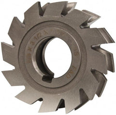 Made in USA - 5/16" Radius, 5/8" Circle Diam, 3-1/2" Diam x 1.01" Wide Cut, High Speed Steel Concave Radius Cutter - 3-1/2" OAL, Arbor Connection, Uncoated, Form Relieved, 10 Teeth - Caliber Tooling