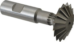 Made in USA - 1-7/8° 1-7/8" Cut Diam, 5/8" Cut Width, 3/4" Shank, High Speed Steel Double-Angle Cutter - Caliber Tooling