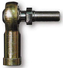 Alinabal - 5/8" ID, 1-1/2" Max OD, 7,100 Lb Max Static Cap, Spherical Rod End - 5/8-18 LH, 7/8" Shank Diam, 1-1/2" Shank Length, Steel with Molded Nyloy Raceway - Caliber Tooling